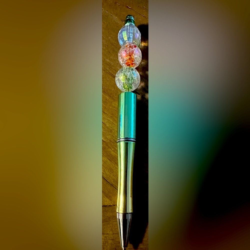 Elegant Multicolor Beaded Pen